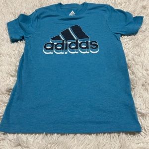 Adidas T Shirt -Short Sleeve blue-Size (7)